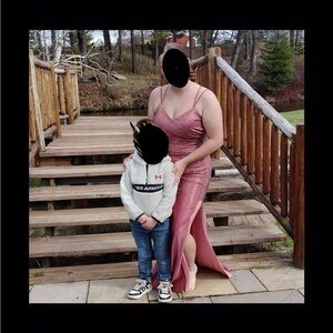 Pink Glittery prom gown